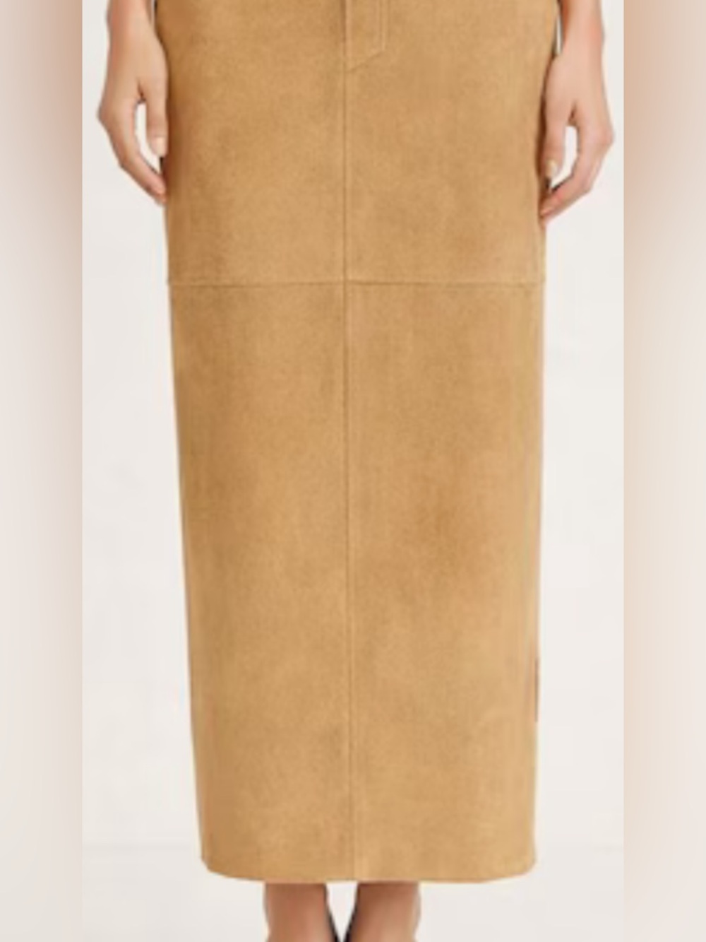 New Ralph Lauren Camel Suede Maxi Skirt